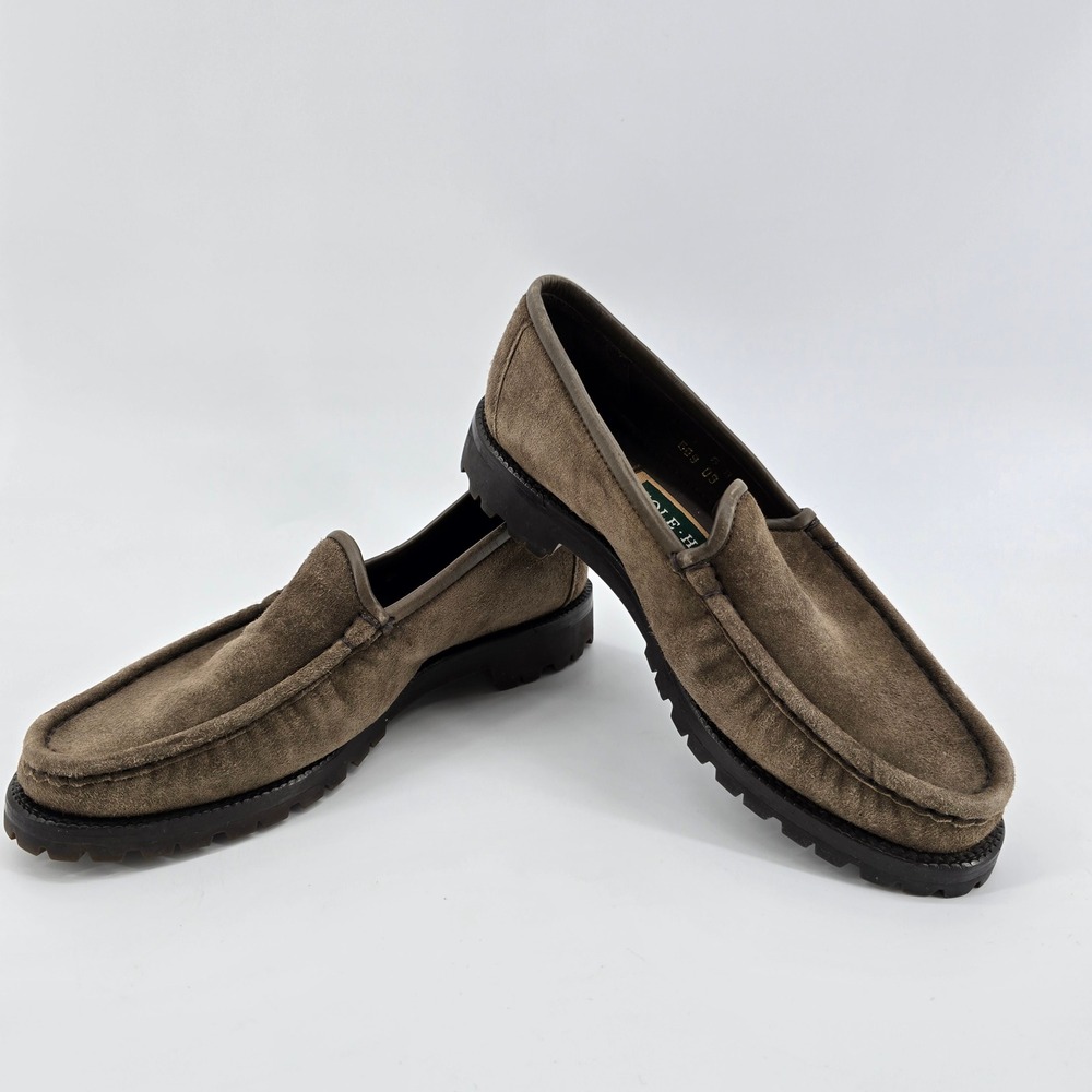 Cole Haan Loafers Womens Suede Vibram Lug Sole Brown 6 B